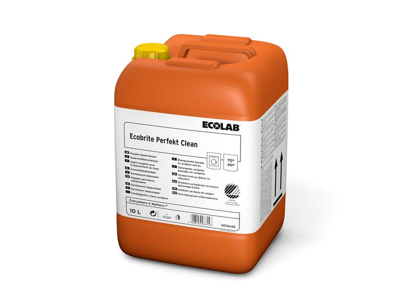Ecobrite Perfect Clean 10 l. Bestil Ecolab produkter hos Nortec, leverandør af vaskeriprodukter til professionelle vaskerier og boligforeninger